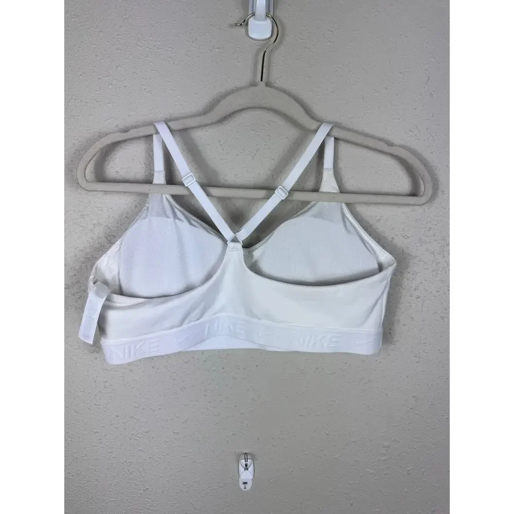 Nike indy Dri Fit White Sports Bra Womens Size Large